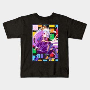 Shiro No Game No Life No Gemu No Raifu Color Block Anime Kids T-Shirt